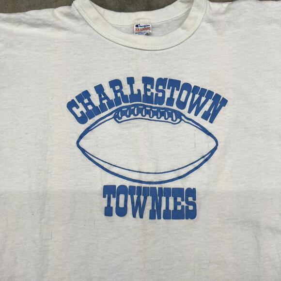 vintage charlestown townies champion made in usa collegiate football shirt xxl - Picture 2 of 3
